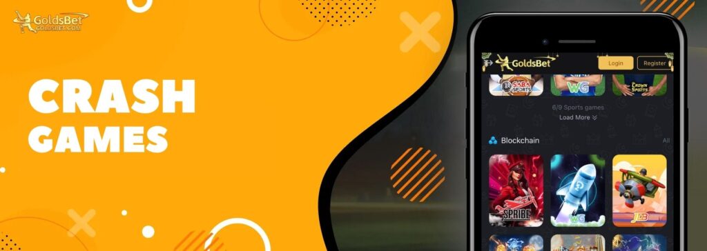 Crash Games on Goldsbet India application